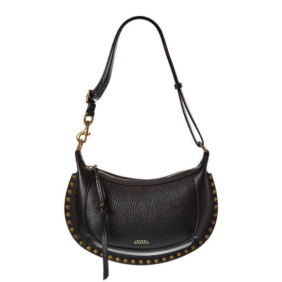 Isabel Marant Oskan Moon Leather Crossbody Black